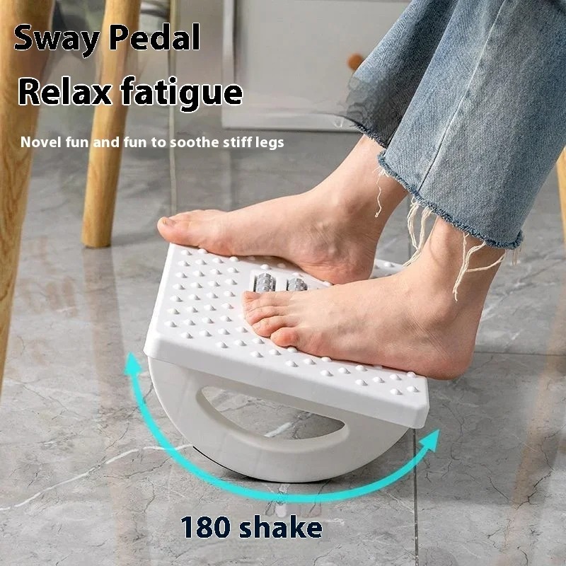 Footrest Under Desk - Repose-pieds ergonomique avec rouleaux de massage,